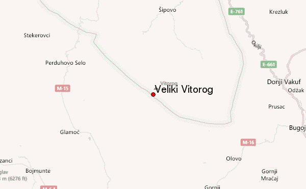 Veliki Vitorog Location Map