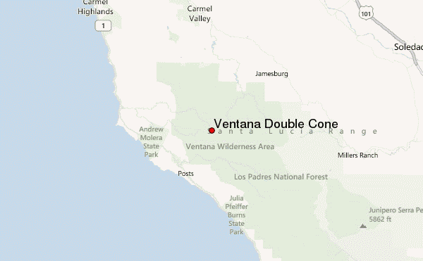 Ventana Double Cone Location Map