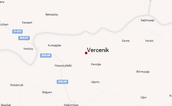 Vercenik Location Map