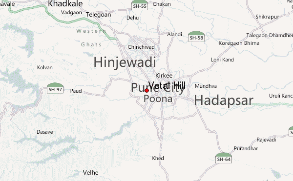 Vetal Hill Location Map