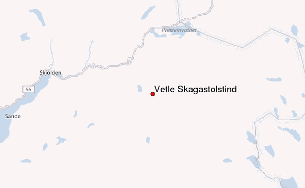 Vetle Skagastølstind Location Map