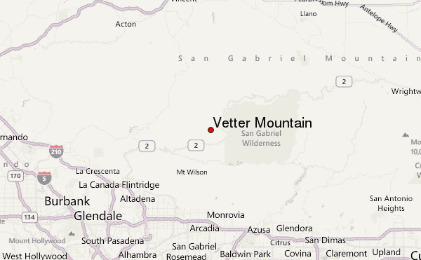 Vetter Mountain Location Map
