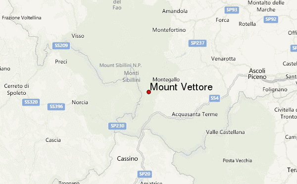 Mount Vettore Location Map
