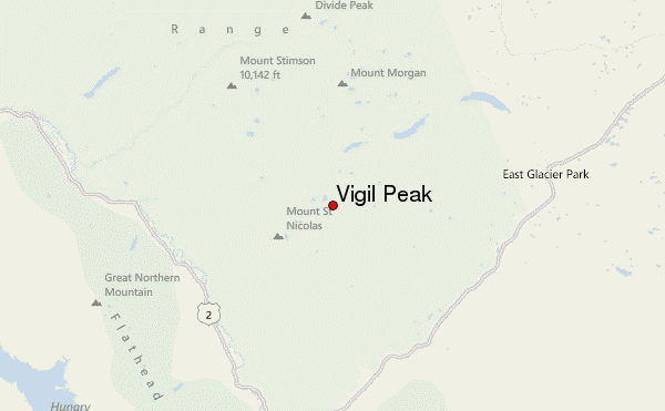 Vigil Peak Location Map