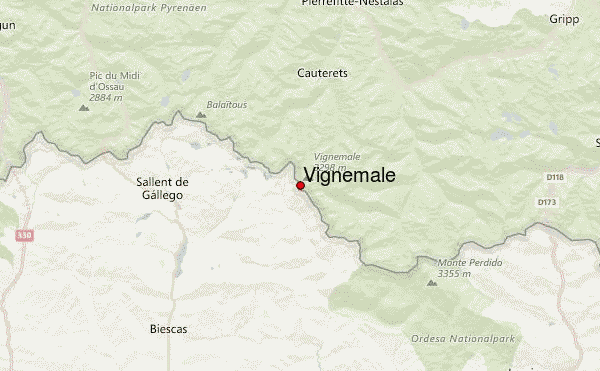 Vignemale Location Map