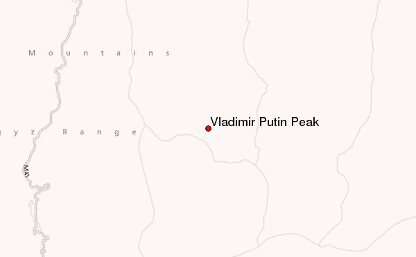 Vladimir Putin Peak Location Map