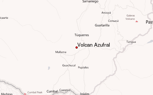 Volcan Azufral Location Map