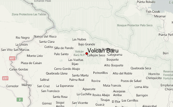 Volcan Baru Location Map