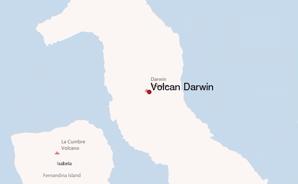 Volcan Darwin Location Map