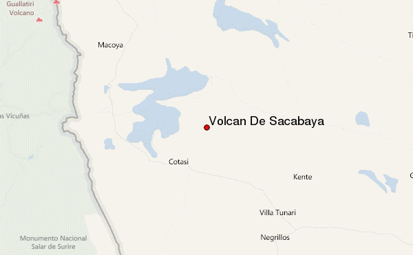 Volcan De Sacabaya Location Map