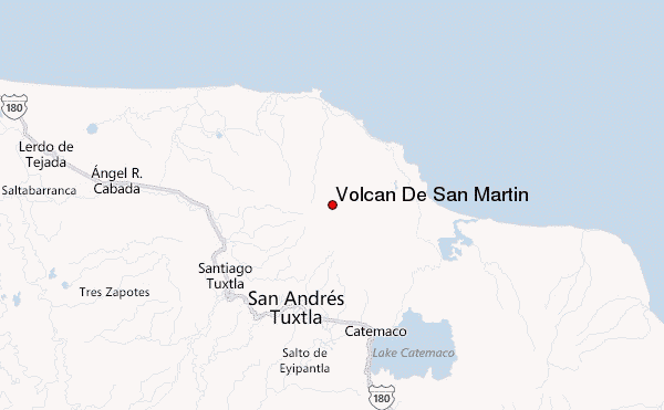 Volcan De San Martin Location Map