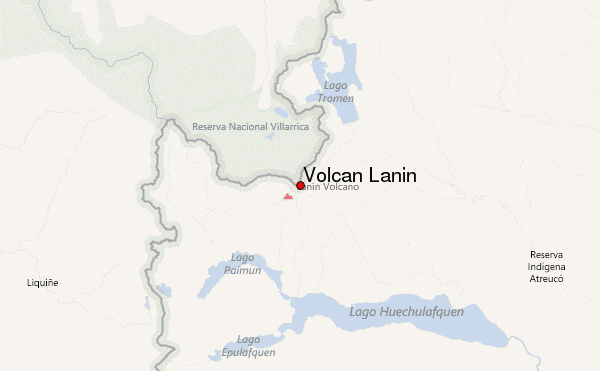 Volcan Lanin Location Map