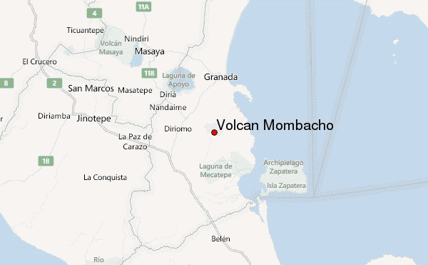 Volcan Mombacho Location Map