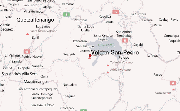 Volcán San Pedro Location Map