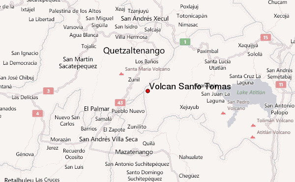 Volcán Santo Tomás Location Map