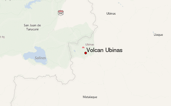 Volcan Ubinas Location Map