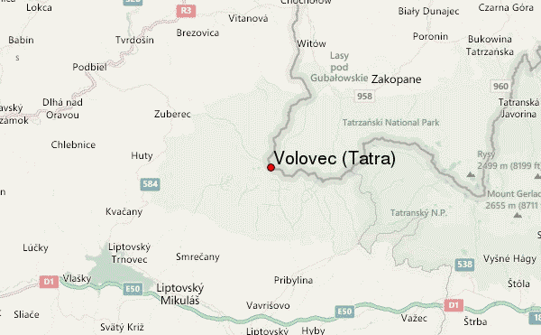 Volovec (Tatra) Location Map