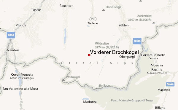 Vorderer Brochkogel Location Map