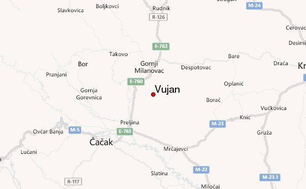Vujan Location Map