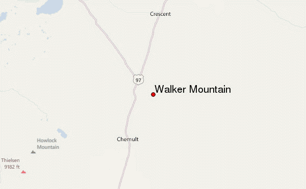 Walker Mountain Location Map