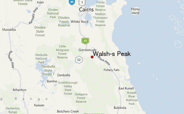 Walsh's Peak Location Map