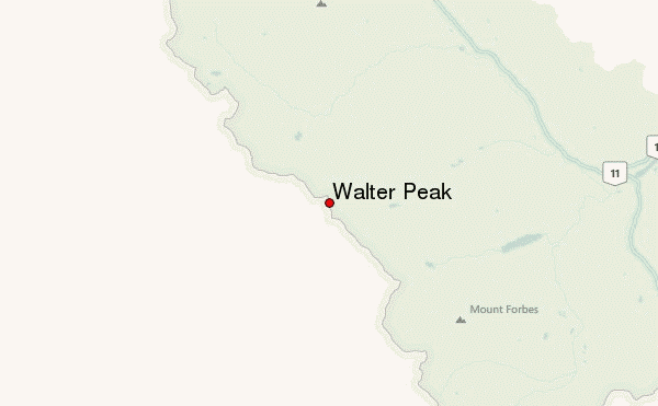 Walter Peak Location Map