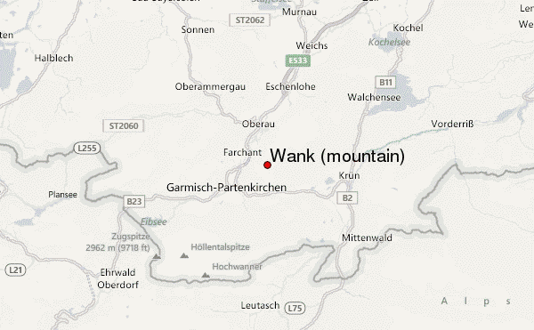 Wank (mountain) Location Map
