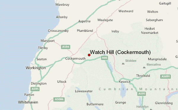 Watch Hill (Cockermouth) Location Map