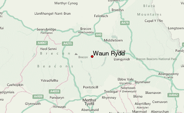 Waun Rydd Location Map