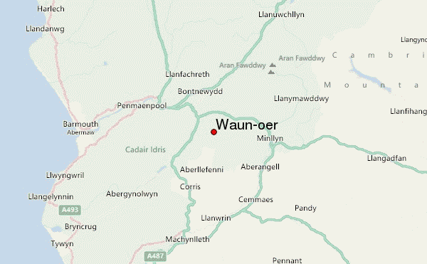 Waun-oer Location Map
