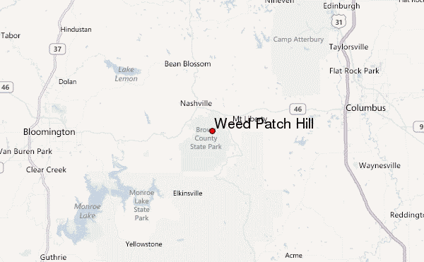 Weed Patch Hill Location Map
