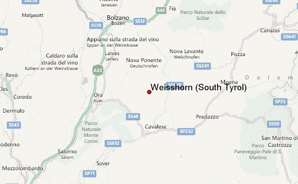 Weißhorn (South Tyrol) Location Map