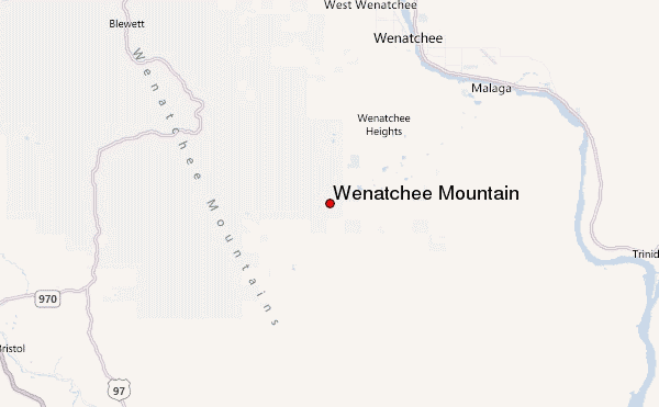 Wenatchee Mountain Location Map