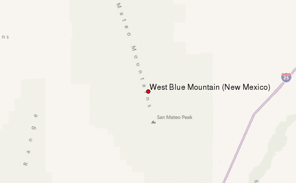 West Blue Mountain (New Mexico) Location Map