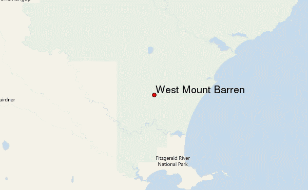 West Mount Barren Location Map