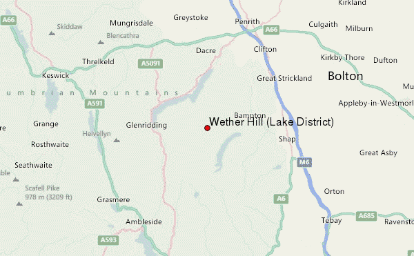 Wether Hill (Lake District) Location Map