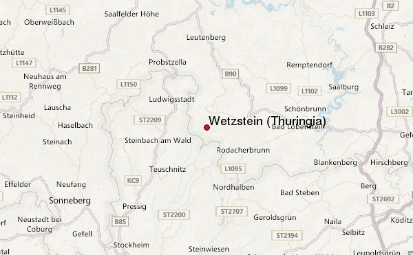 Wetzstein (Thuringia) Location Map