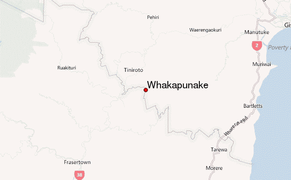 Whakapunake Location Map