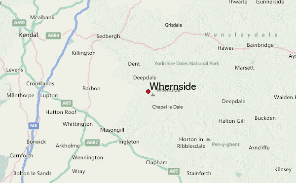 Whernside Location Map