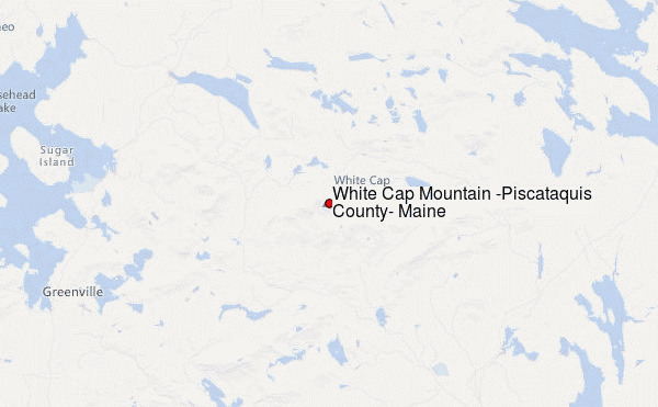 White Cap Mountain (Piscataquis County, Maine) Location Map