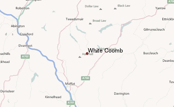 White Coomb Location Map