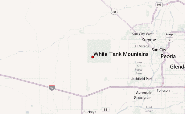 White Tank Mountains Location Map