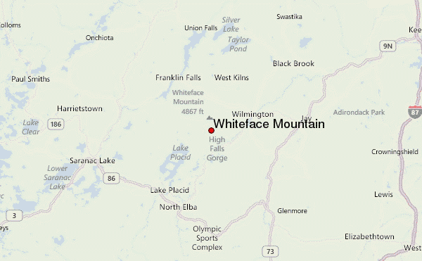 Whiteface Mountain Location Map