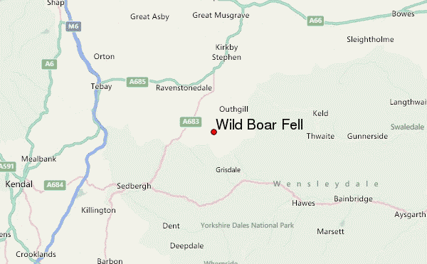 Wild Boar Fell Location Map