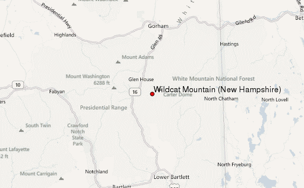 Wildcat Mountain (New Hampshire) Location Map