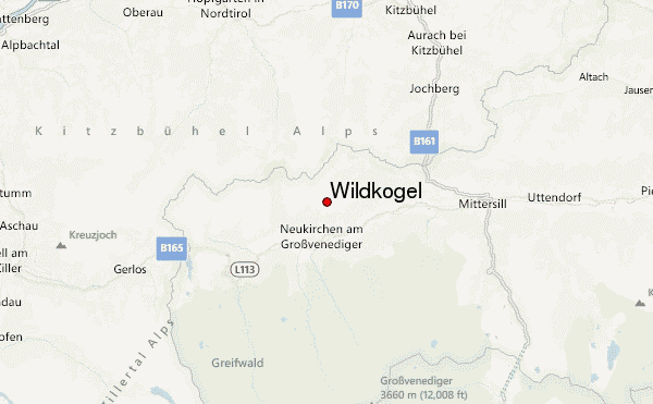 Wildkogel Location Map