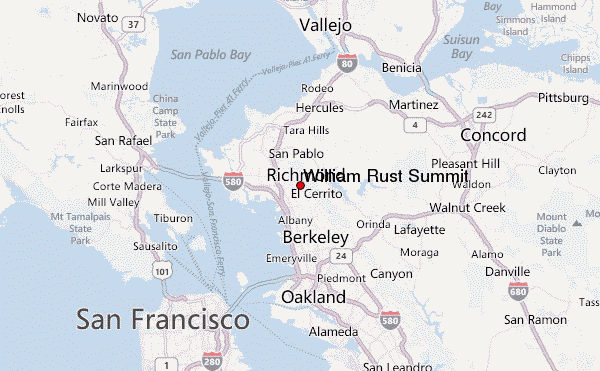 William Rust Summit Location Map