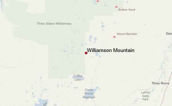 Williamson Mountain Location Map