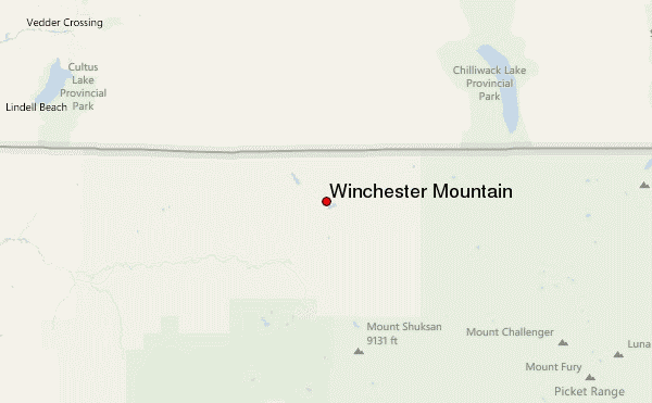 Winchester Mountain Location Map