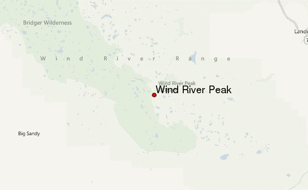 Wind River Peak Location Map